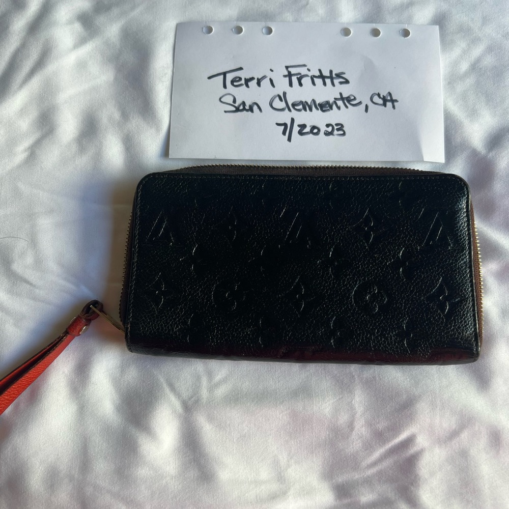 Auth LV Zippy Wallet Portfeuille Secret Long Mono Wallet (outside has been dyed)
